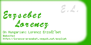 erzsebet lorencz business card
